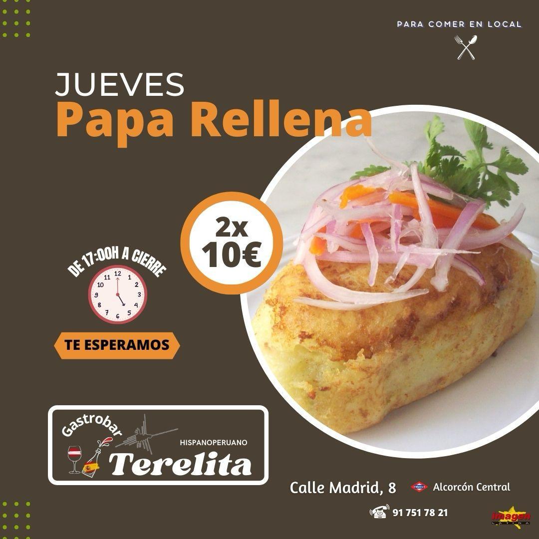 promoción jueves papa rellena